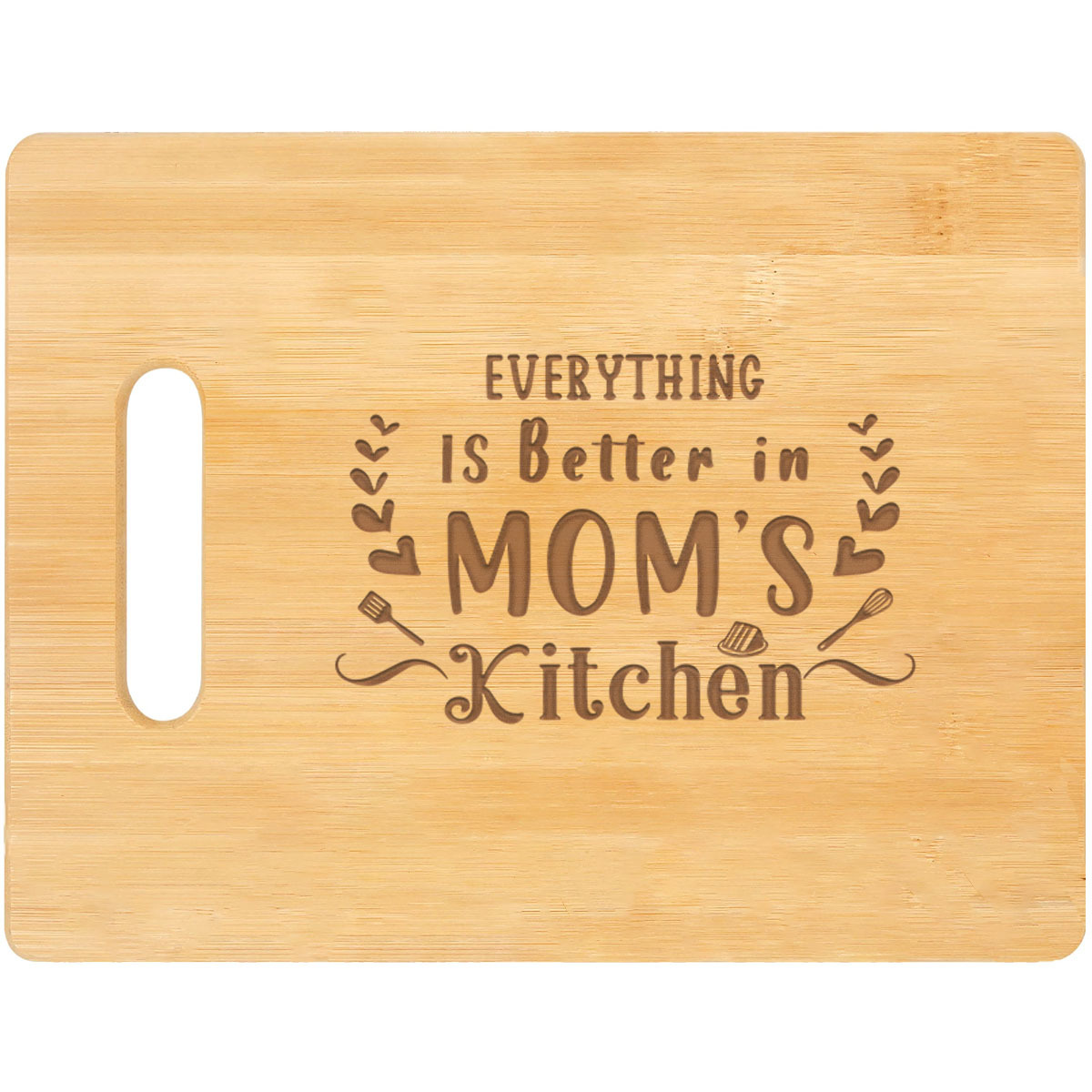 Birthday Bamboo Cutting Board Special Love Heart Poem as Christmas Gift for  Mom,Mother-in-law from Daughter, Son