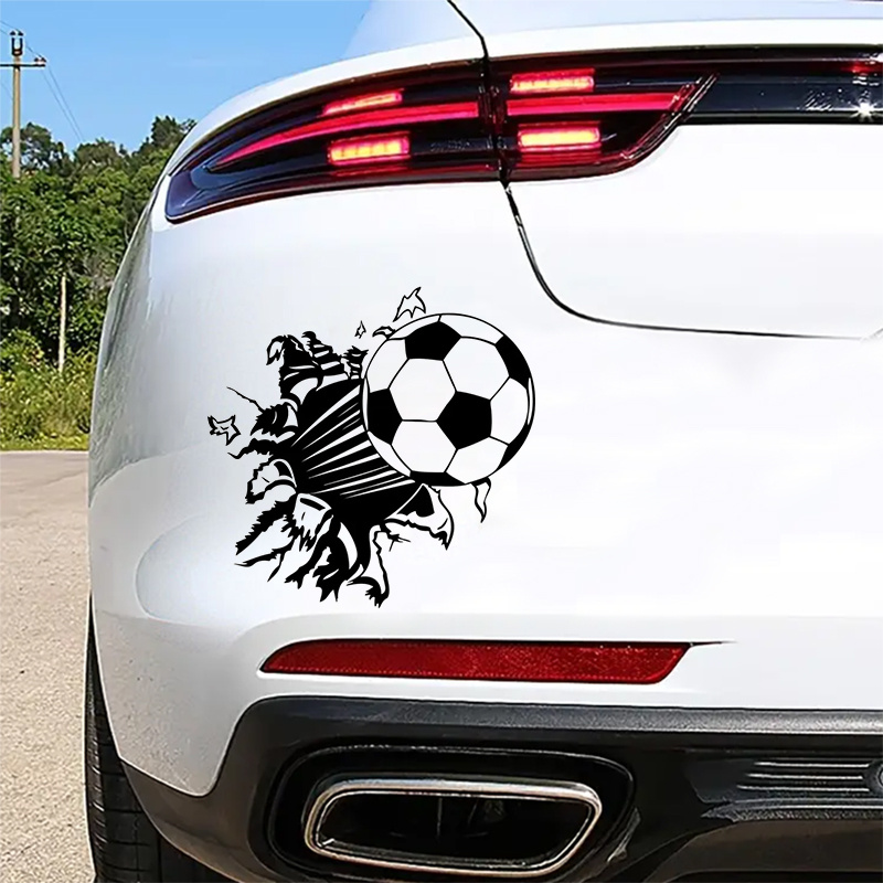 3D Football Pop Out Car Stickers For Laptop Water Bottle Car Truck Van SUV  Motorcycle Vehicle Paint Window Wall Cup Toolbox Guitar Scooter Decal