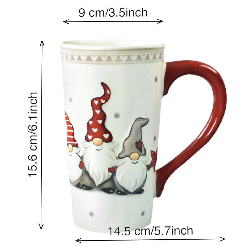 1pc Christmas Mug, Cute Ceramic Tea mugs with Christmas Santa Lid, Novelty  Christmas Cup for Milk, Coffee, Hot Chocolate, Christmas Gift for Women,  Kids, Colleagues, Family, Friends