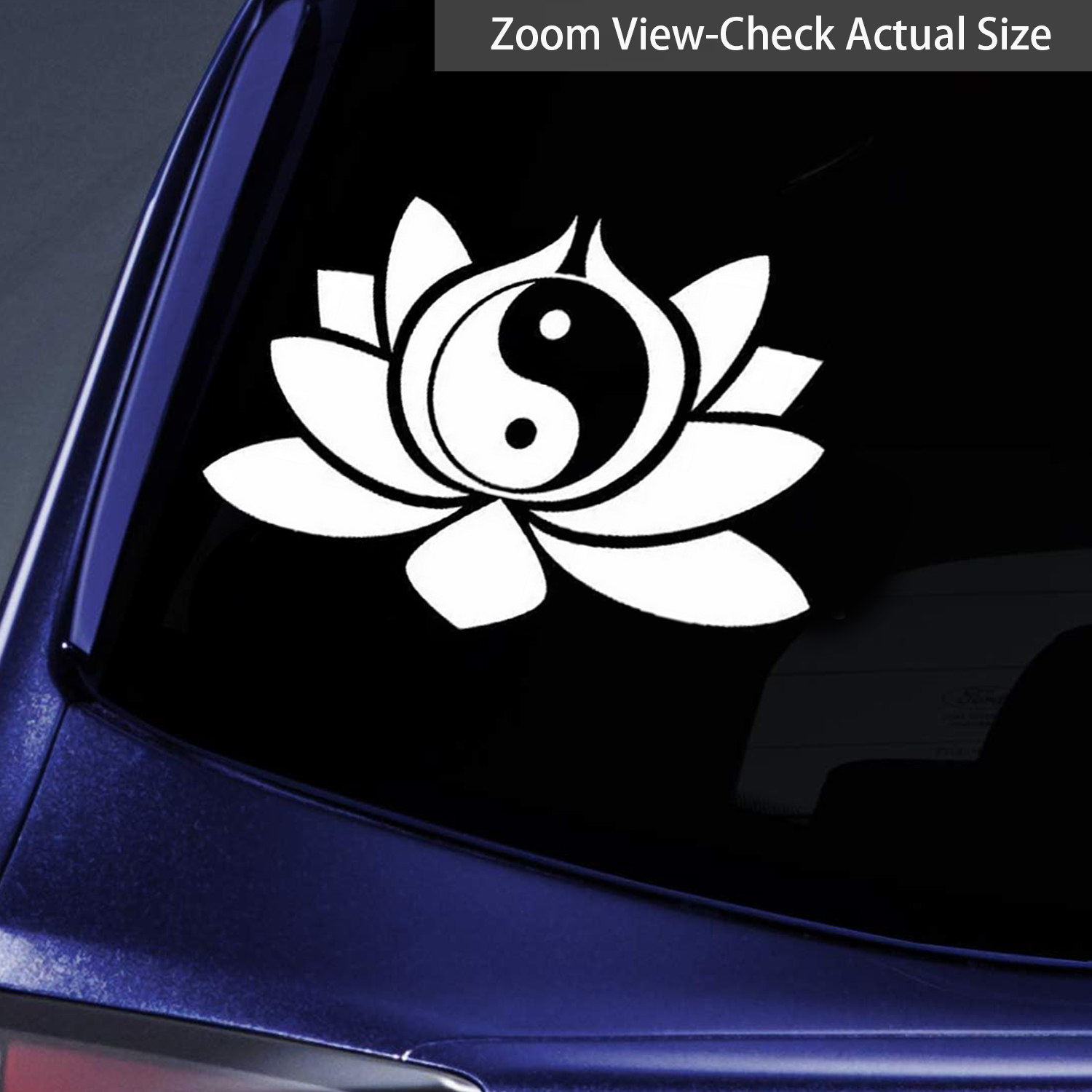 2pcs Lotus Yoga Stickers Vinyl Car Truck Laptop Window Skateboard