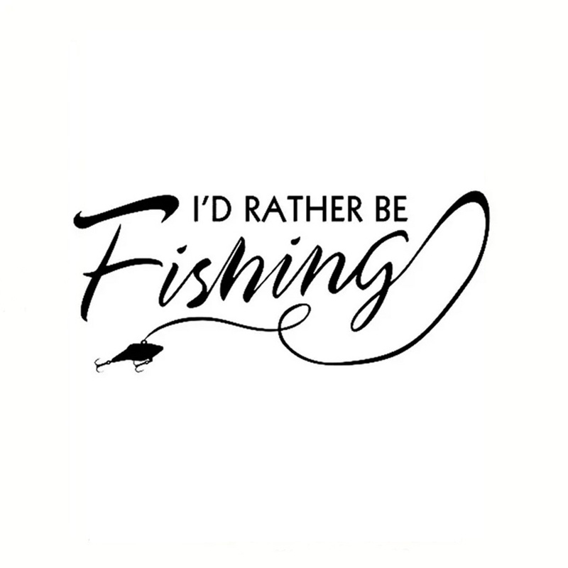 d Rather Fishing Car Stickers Laptop Water Bottle - Temu Canada