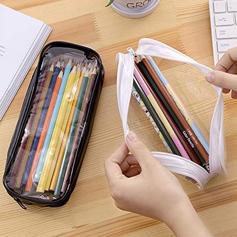 Clear Pencil Bag, Clear Toiletries Bag Clear Exam Pen Pencil Case