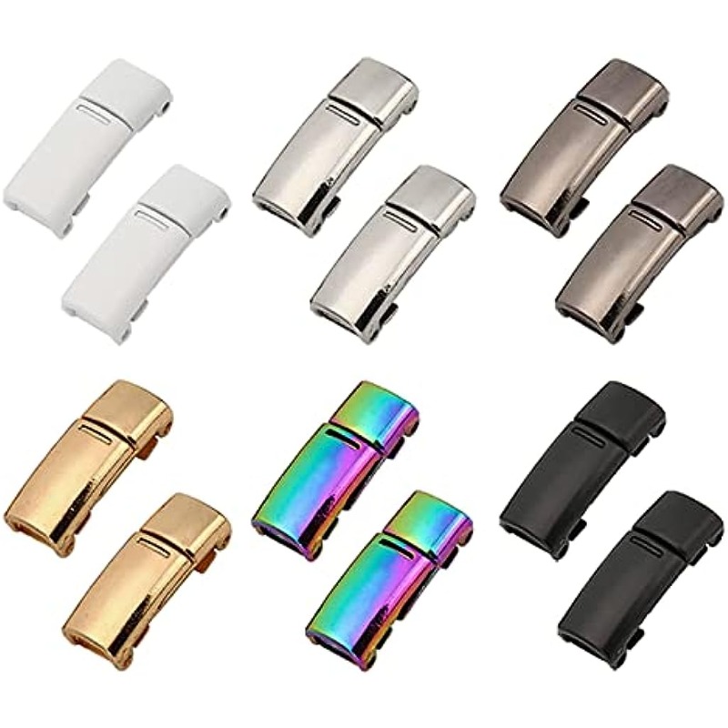 7 Pairs No Tie Shoe Lace Locking Clips - Metal Buckle Lock Magnetic Tieless  Shoelace Clips For Adults