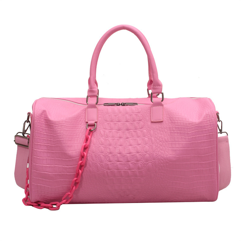 Large Capacity Crocodile Embossed Handbag, Multifunctional Sports Shoulder  Bag, Portable Luggage Bag - Temu