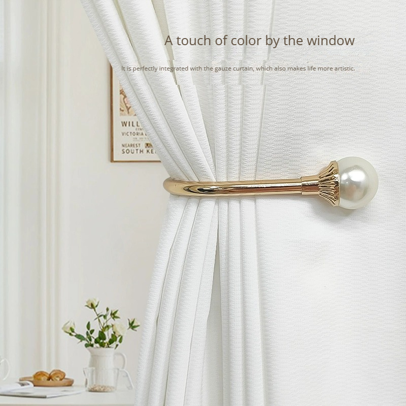 QIIBURR Bathroom Curtain Hooks Curtain Tiebacks Ropes Boho Curtain