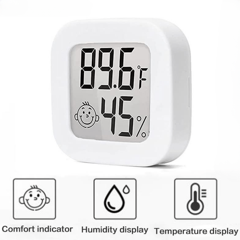 Lcd Electronic Digital Temperature Humidity Meter Thermometer Hygrometer  Indoor Outdoor Weather Station Clock - Temu United Kingdom