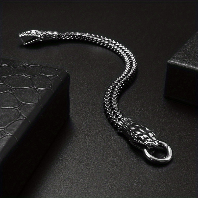 Trendy Classic Snake Chain Bracelet For Men Gift For - Temu