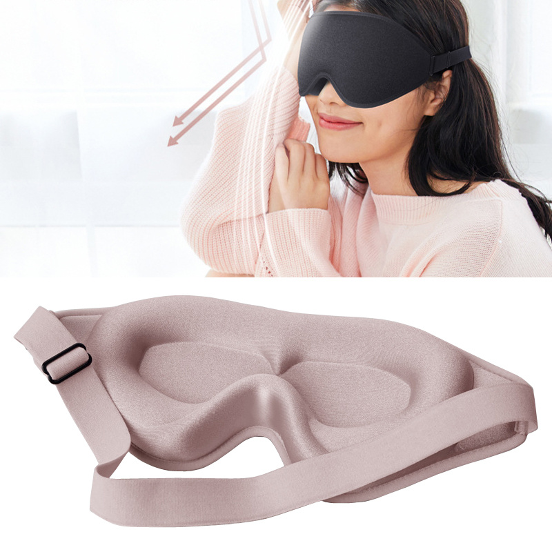 3d Silk Eye Mask Sleep Night Travel Nap Sleeping Eye Cover - Temu Canada