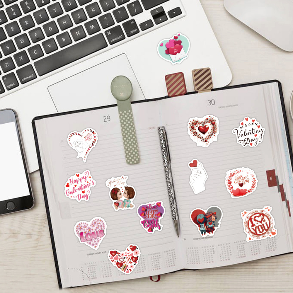 50 Pcs Love Stickers, Vinyl Waterproof Valentines Stickers for Laptop,Water  Bottle, Envelopes, Crafts Scrapbooking, I Love You Decorations,Stickers for  Aldult