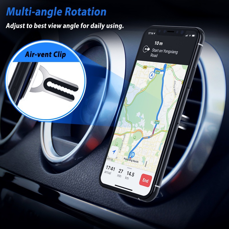 Magnetic Air Vent Phone Mount, Magnetic Ring Phone Holder