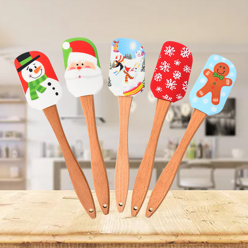 Home Kitchen Heat Resistant Baking Small Silicone Spatula Brush