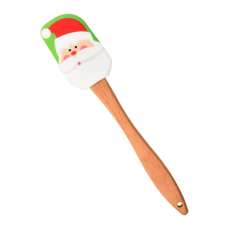 Santa Claus Heat resistant Silicone Scraper Snowman Baking - Temu