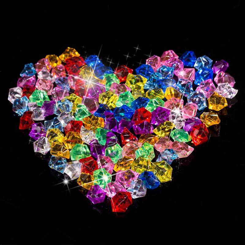 50 pz gemme di plastica grani di ghiaccio pietre Decorative colorate  diamanti gioielli acrilici contatore di ghiaccio cristallo vaso riempitivi  serbatoio Decor - AliExpress