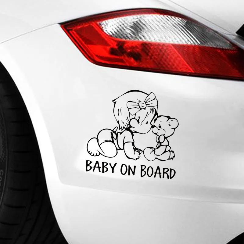 Kaufe Schöne Bär Cartoon BABY AN BORD Lustige Auto Aufkleber Reflektierende  Windows Vinyl Auto Aufkleber 23*22 cm