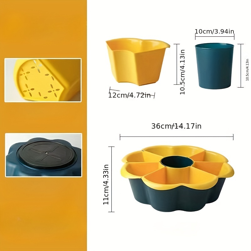 three-layer rotating hot pot platter compartment