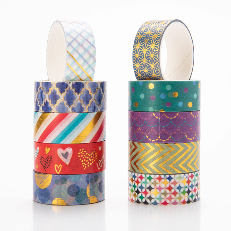 Washi Tape Set Decorative Masking Tape Colored Marbling - Temu