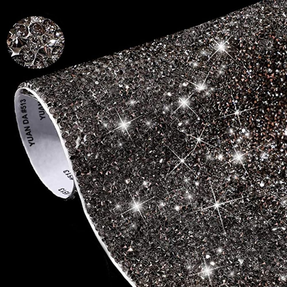 sourcing map Bling Kristall Strass Blatt Selbstklebend Strass Diamant  Edelsteine Aufkleber 7.87 x 4.92 FT DIY Auto Dekoration Aufkleber für DIY  Auto