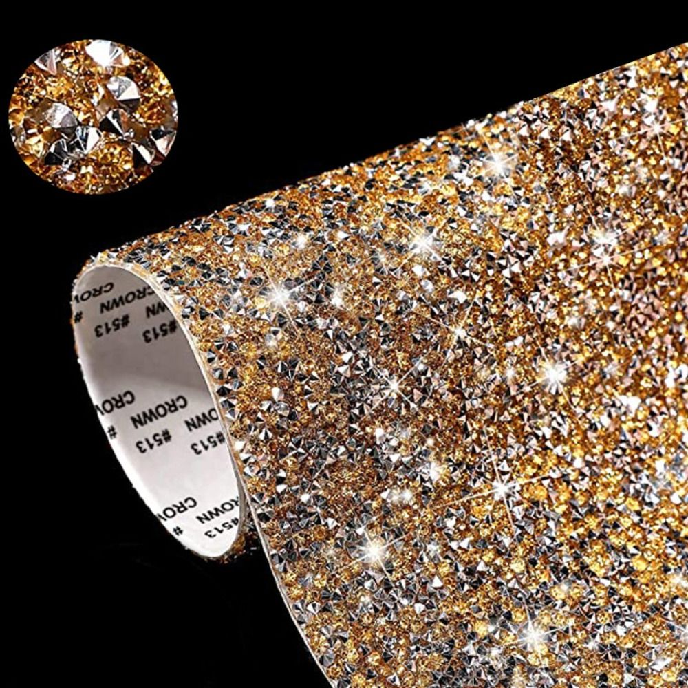 1pc Kristall Strass Blatt Bling Bling Aufkleber Diy Glitter - Temu