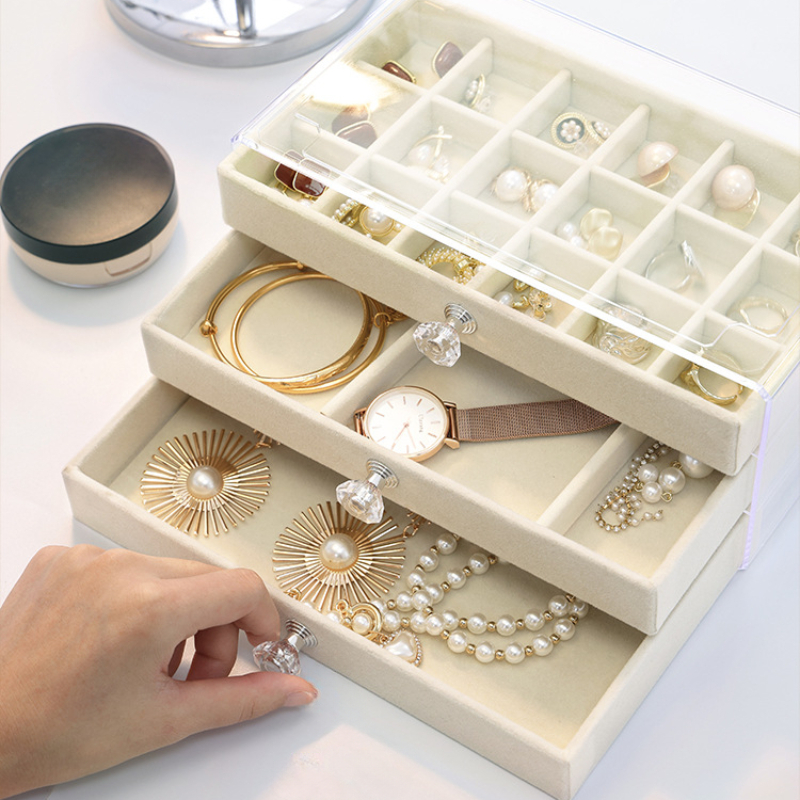 Clear Plastic Jewelry Organizer Box for Earrings, 6 & 18