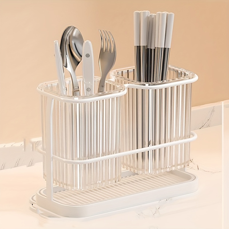 Porta utensili da cucina bacchette portaoggetti organizzatore di utensili  in vetro Rack in legno per forchette da appoggio, coltelli, cucchiai -  AliExpress