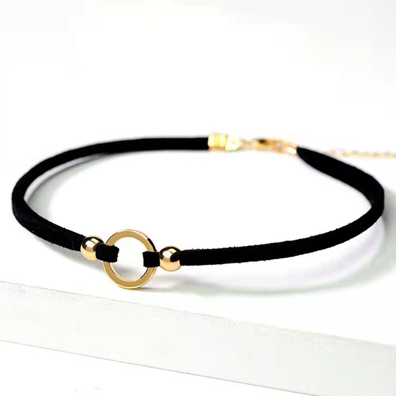 GolbalJew Black White Choker Necklaces for Women Dainty Infinity Collar  Necklace Simple Cute String Chokers Christmas Gifts for Women Girls