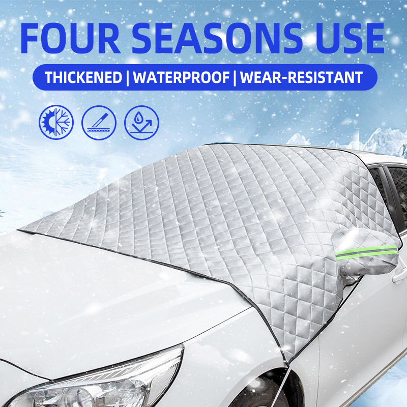 4-Layer Thicken Sunshade, Snow & Frost Protection Car Clothing Four Seasons  Windshield Cover SUV Protection Cover Heat Preservation Car Snow Cover