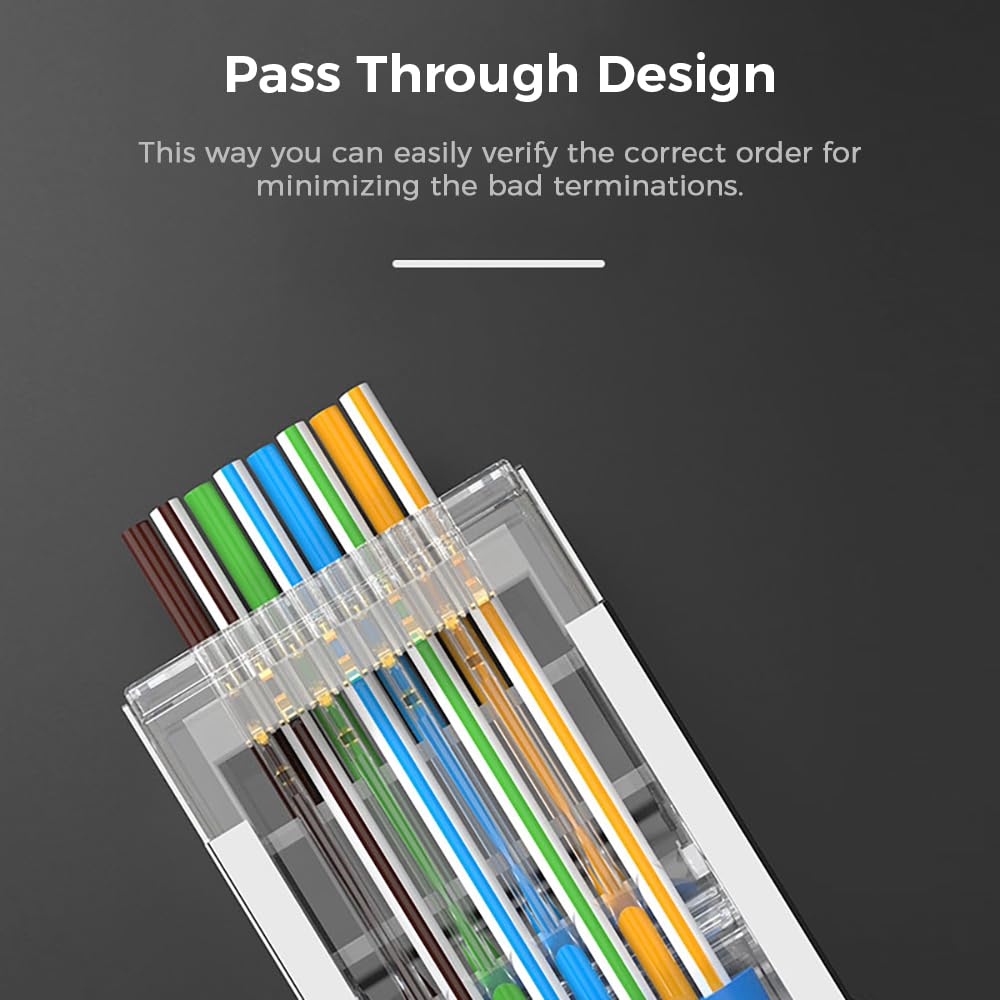 RJ45 Cat6 Plugs - 8 Way