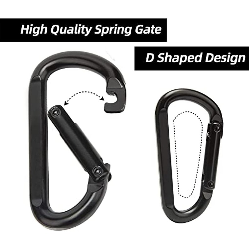 D-shaped Keychain Buckle, Portable Small Spring Hook Keychain Buckle For  Outdoor Camping Hiking - Temu