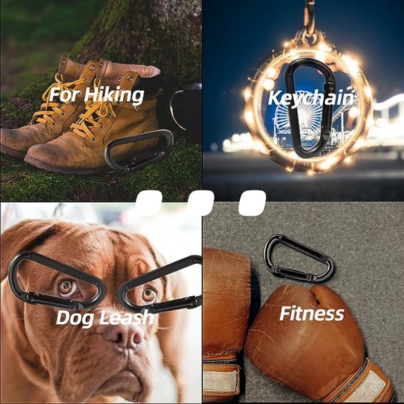 Durable D Buckle Keychain Metal Carabiner