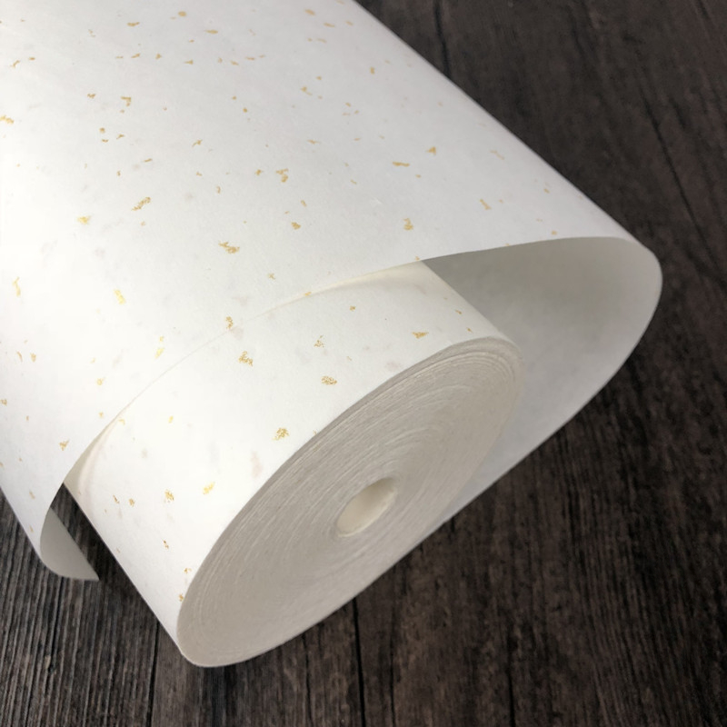 

1pc Sprinkled Golden Scroll White Rice Paper Thickened Half-life Half-ripe Brushwork Calligraphy Works Of Chinese Painting Special Paper