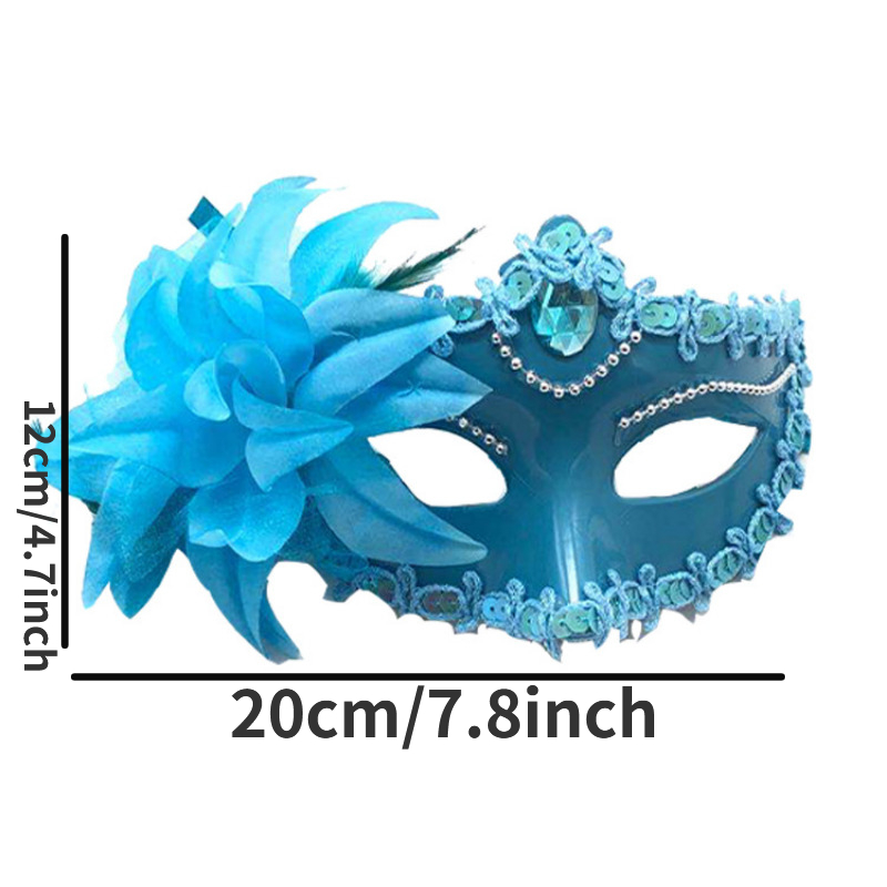 1pc Masquerade Party Mask Halloween Party Half-Face Mask Stage Performance Prom Dance Mask,Temu