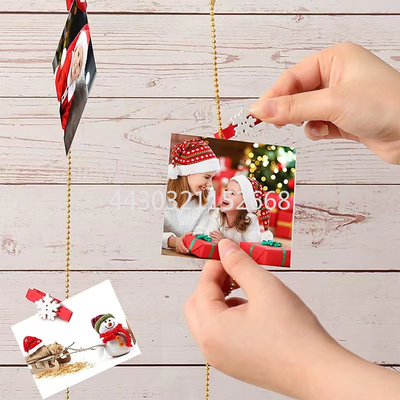 Wooden Clips, Tiny Clothes Pins for Photos, Christma Card Holder