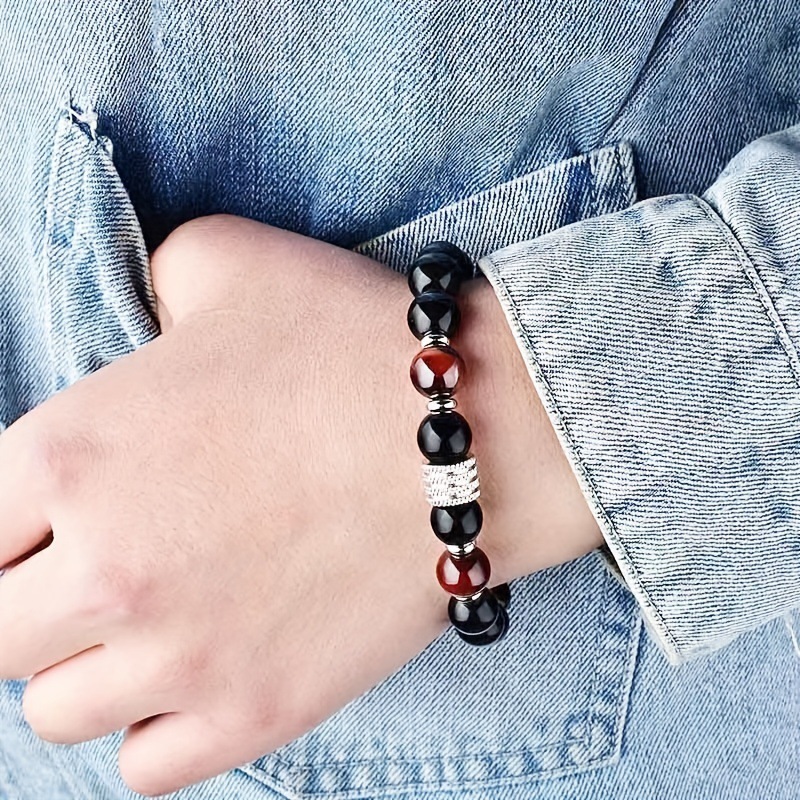 bracelet acier inoxydable femme bracelet pierre naturelle bijoux acier  inoxidable inoxydable obsidienne oeil de tigre bracelet