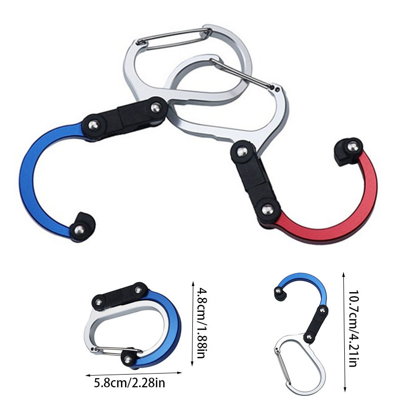 6pcs/Set Outdoor Camping Multi Tool Mountaineering Buckle Steel Small  Carabiner Clips Fishing Climbing Acessories Dropshipping - AliExpress