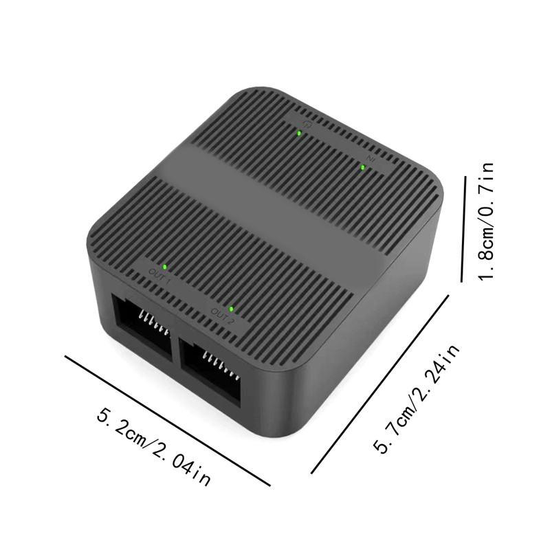 Gigabit Ethernet Splitter 1 Till 2 Nätverksdelare med USB - Temu