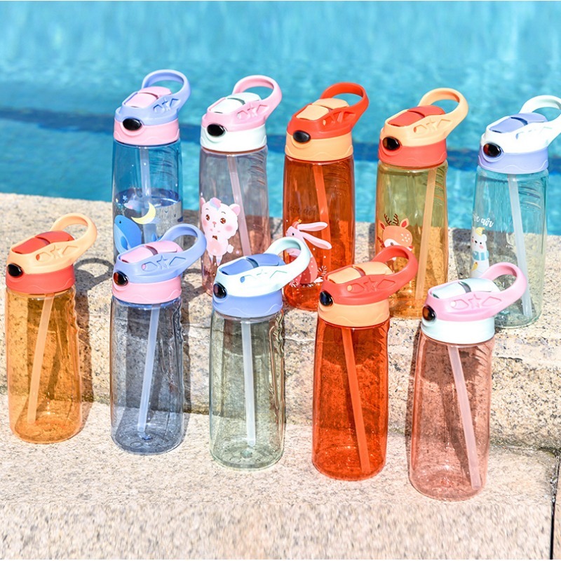 Cute Straw Cup Children's Cartoon Water Cup Kindergarten - Temu