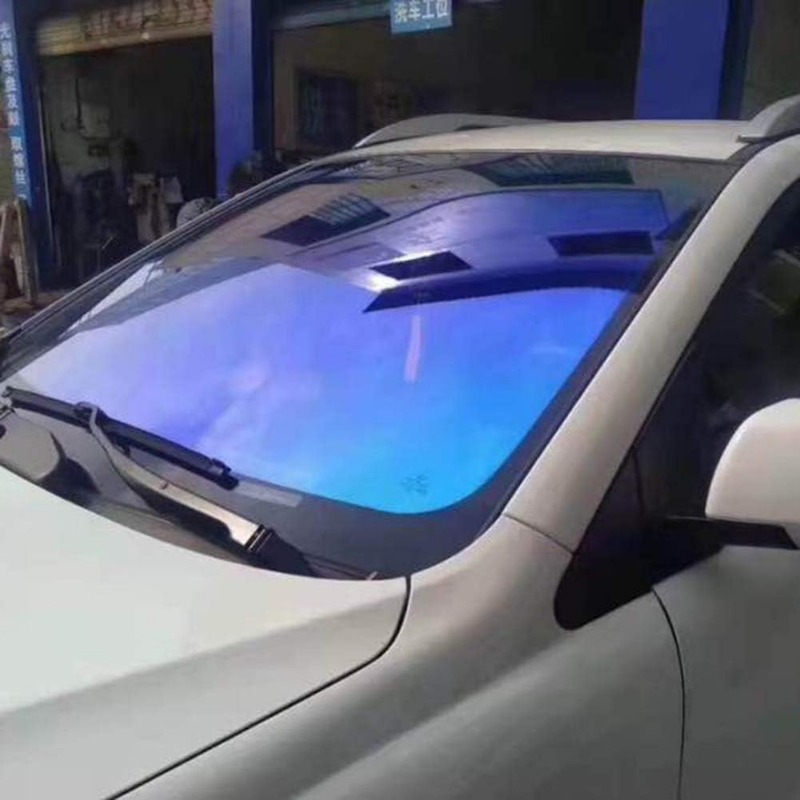 Chameleon Dark Blue Car Front Glass Colored Solar Sunshade - Temu