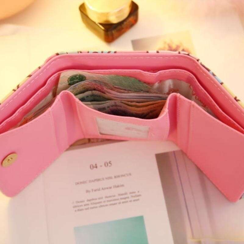 Cute Girl Hello Kitty Wallet Purse Clutch Card Holder 6 Phone Storage Bag  Pink