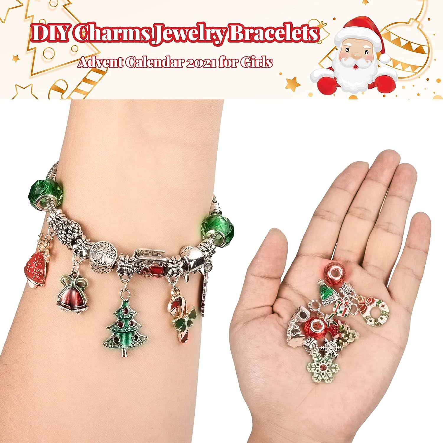 Advent Calendar 2023 Christmas DIY Charms Bracelet Countdown