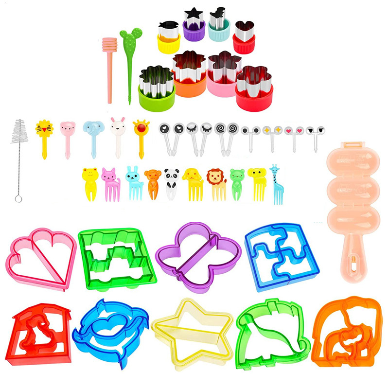 Kids Sandwich Cutters Set - Cookie, Vegetable, Fruits Shapes Food