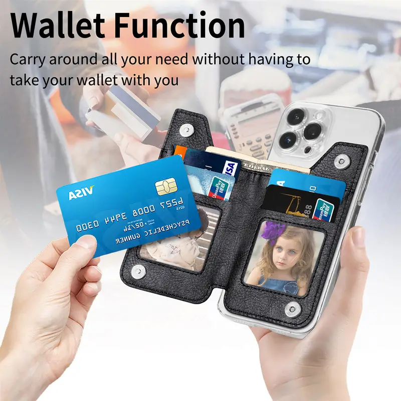 travel wallet card bag credit card holder for cell phone multifunctional adhesive phone wallet card holder cell phone card case details 3