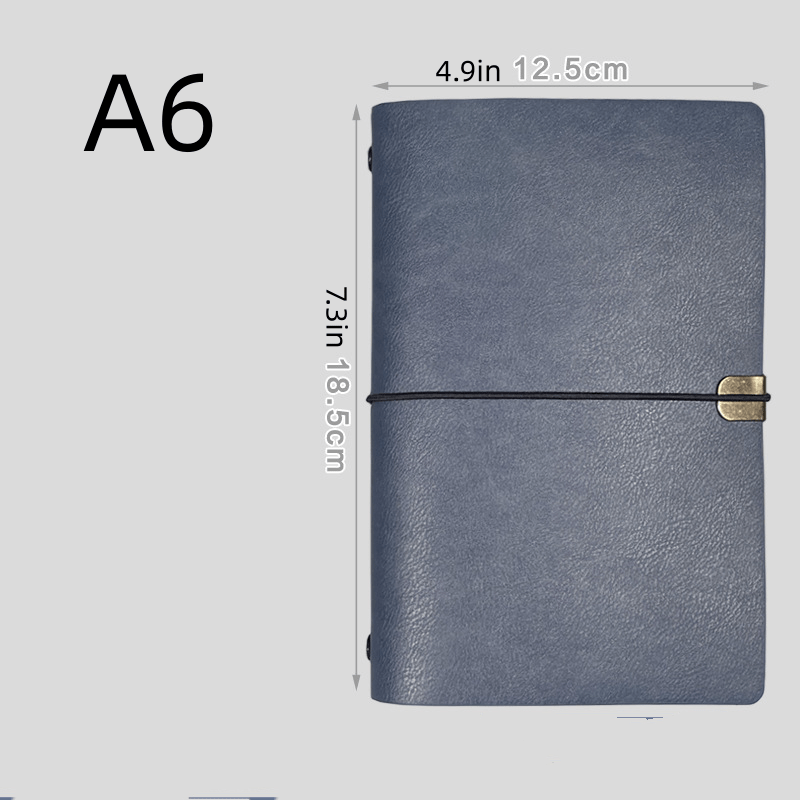 A6 Hardcover Loose-leaf Journal Notebook Pu Leather Binder Office