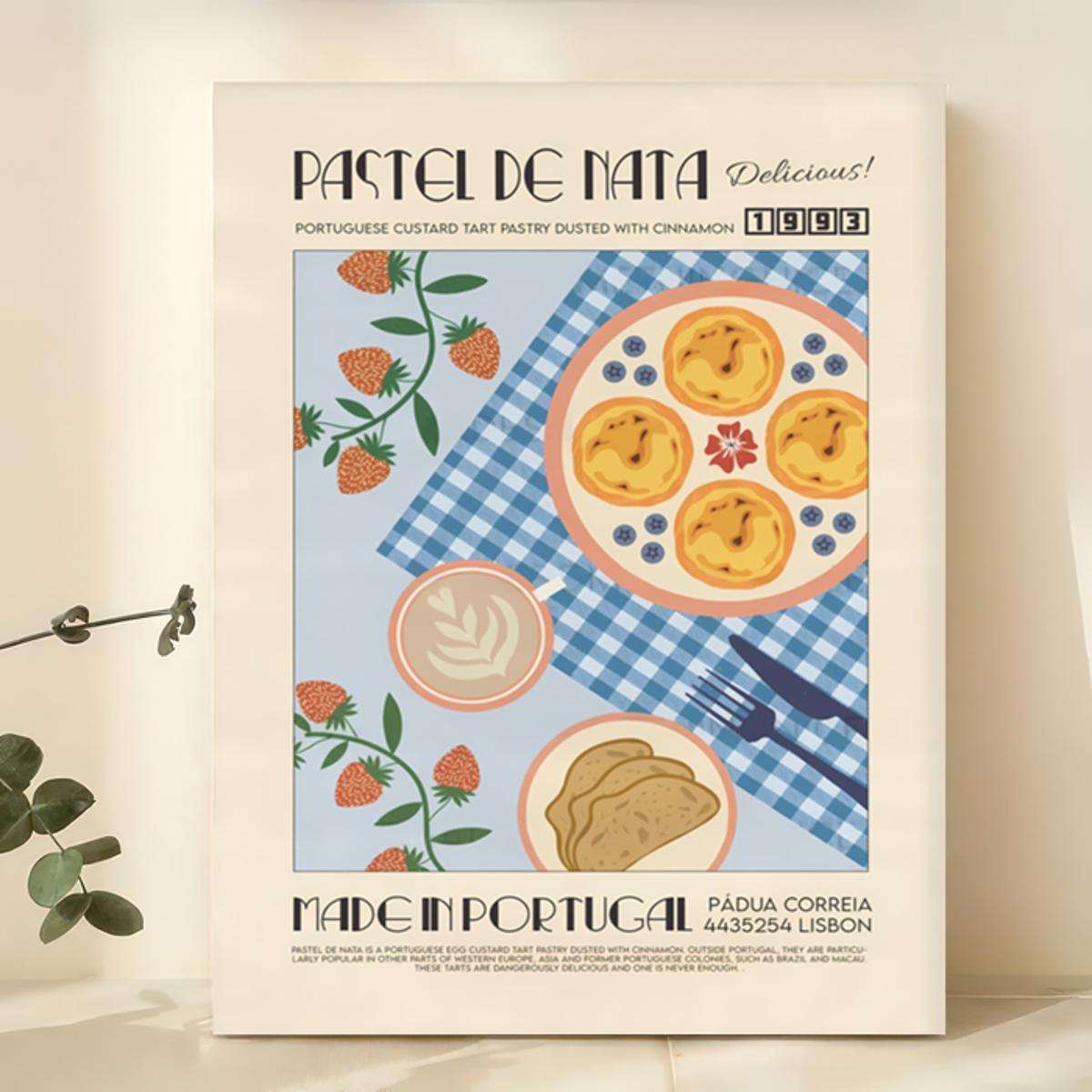 Canvas Poster Portuguese Pastel Poster Poster - Temu United Kingdom