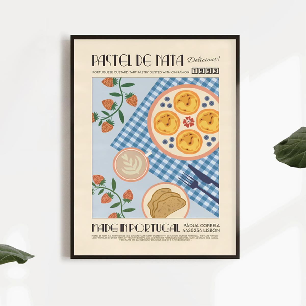 Canvas Poster Portuguese Pastel Poster Poster - Temu United Kingdom