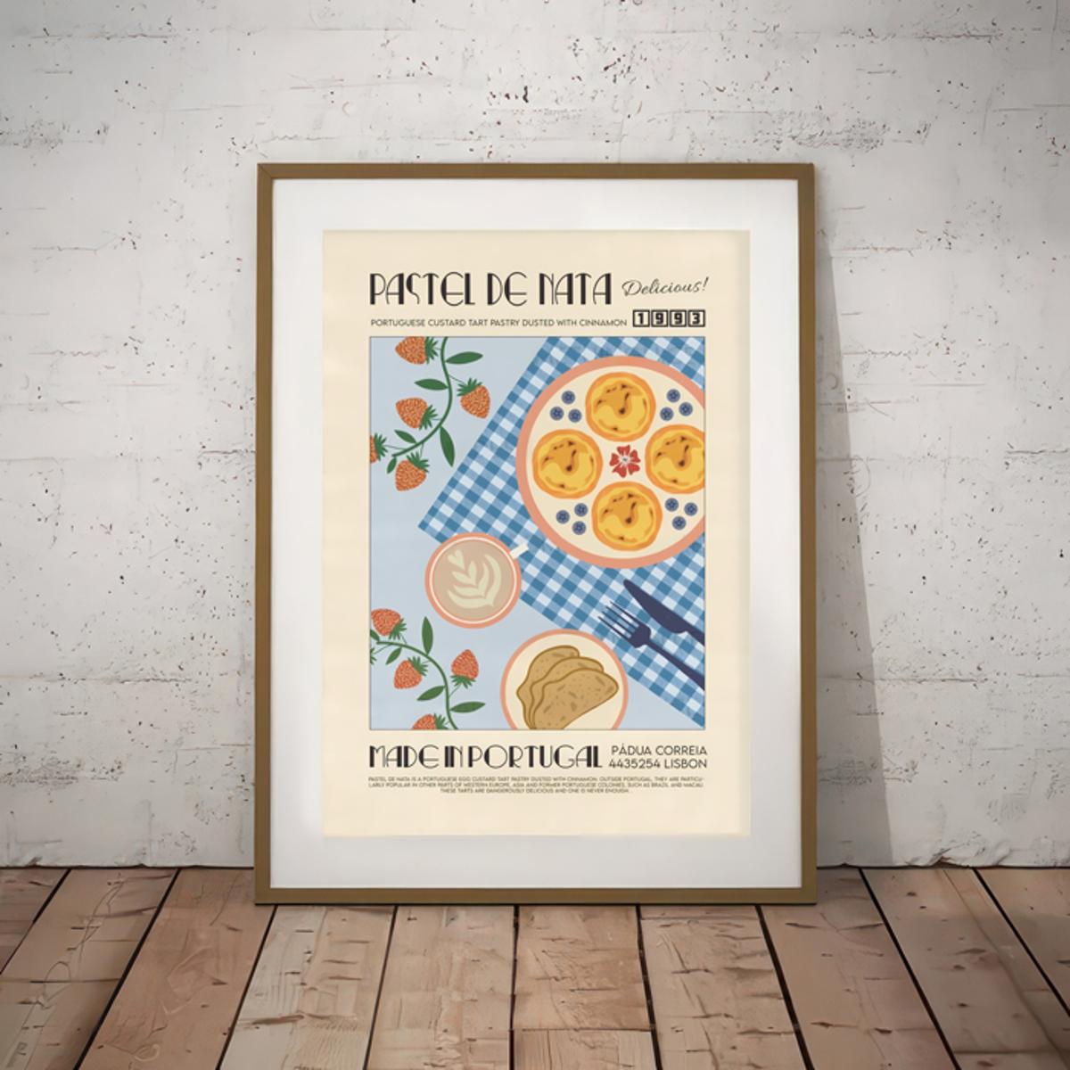 Canvas Poster Portuguese Pastel Poster Poster - Temu United Kingdom