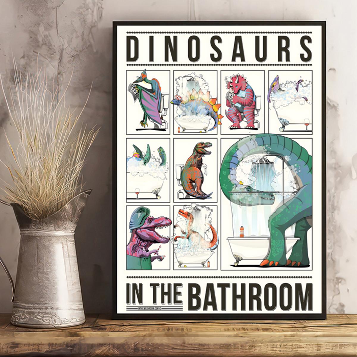 Dinosaur Poster Picture Canvas Painting Living Room Decor - Temu