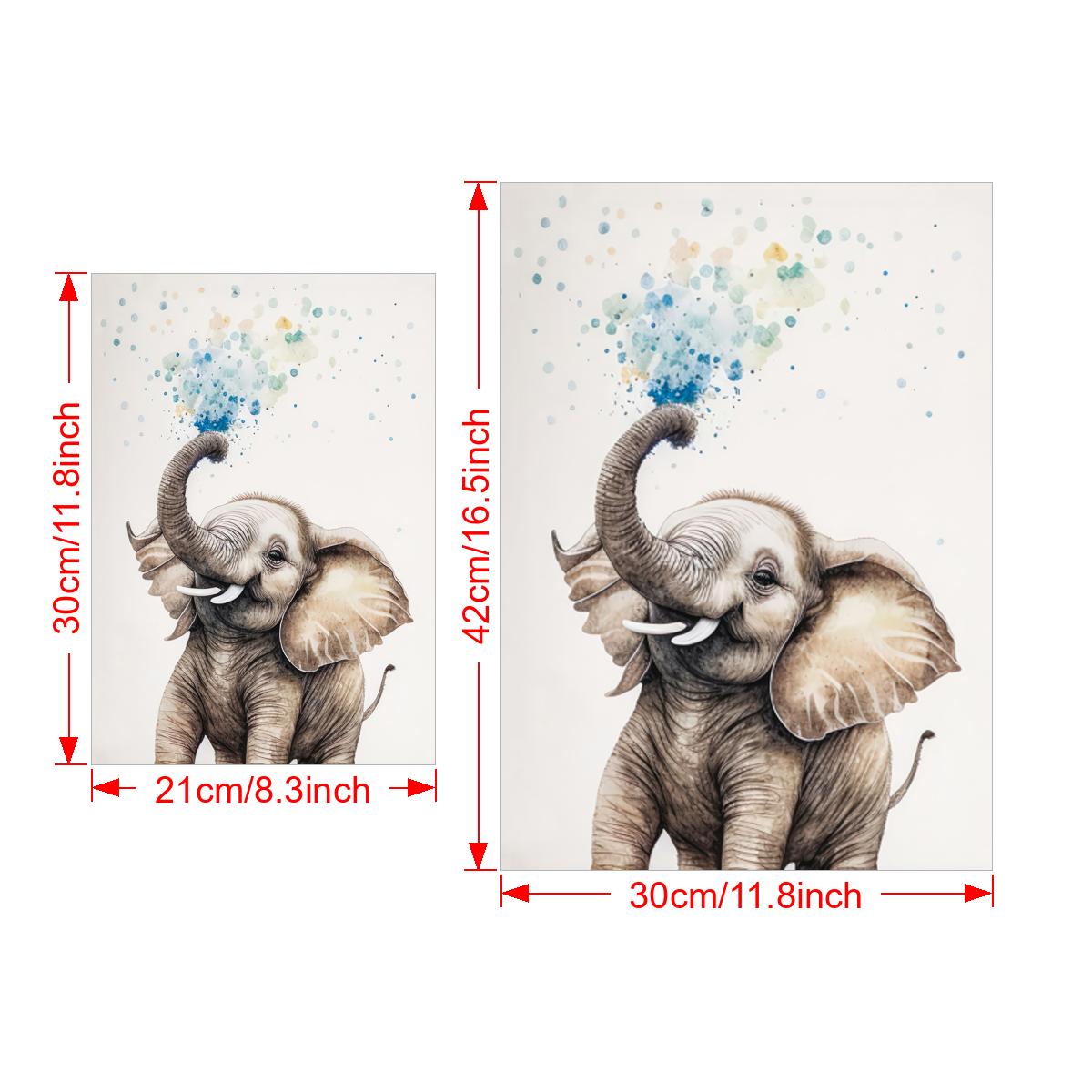 1 Stück Leinwand Poster Elefanten Kinderzimmer Druck - Temu Germany | Poster