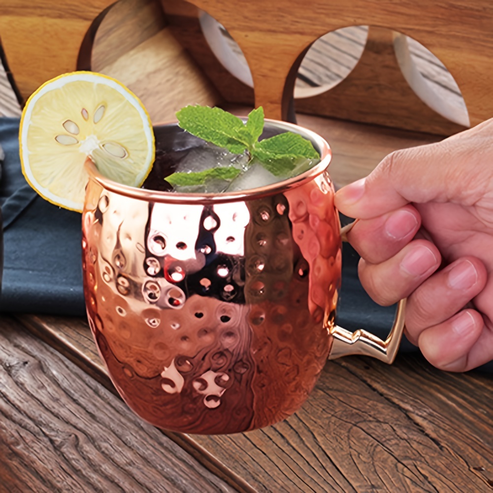 Stainless Steel Moscow Mule Cup Russian Beer Mug Hammered - Temu