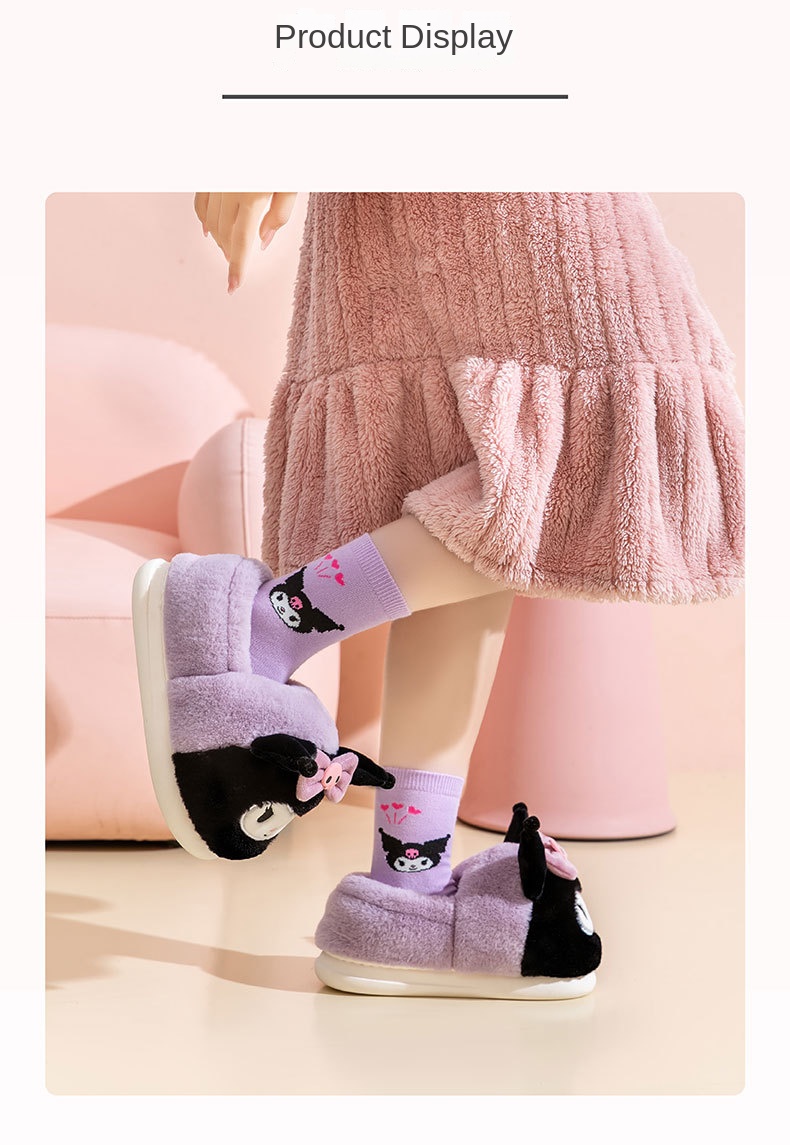 Cute Cartoon Furry House Shoes Girls Comfortable Non Slip - Temu