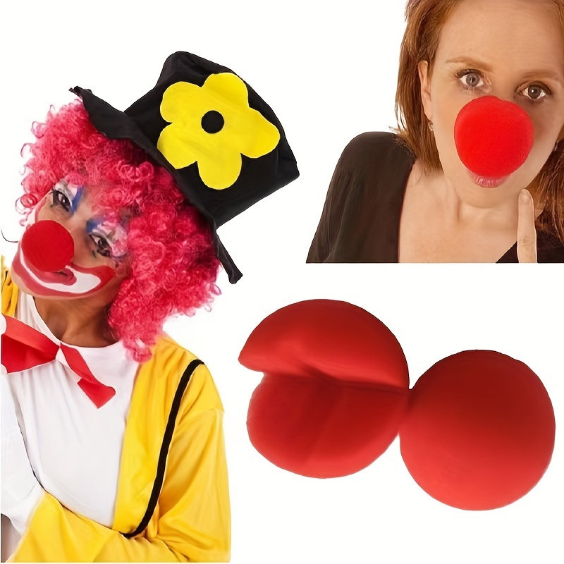 Halloween Costume Props Clown Costume Nose Red Sponge Ball - Temu